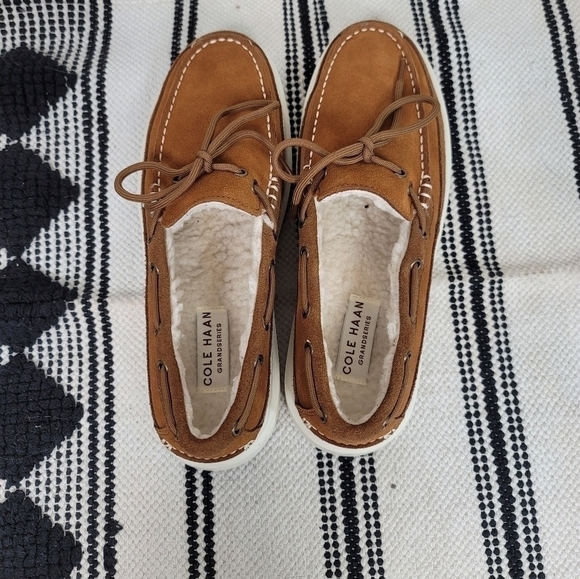 Cole Haan Grandpro Rally Slipon Moccasin Loafer in Tan, sz 7 - Picture 7 of 15